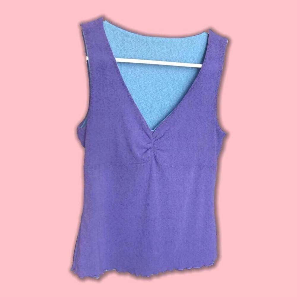 90s purple reversible tank top